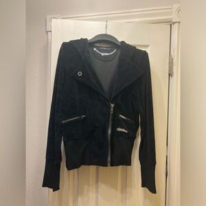 Y2K Harley Davidson Velour Hooded Jacket M